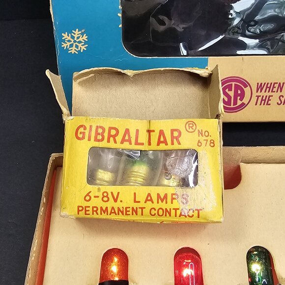 Stayz-Lit Vintage Christmas String Light Set WORKS with Box And Spare Bulbs 996K - Picture 10 of 15